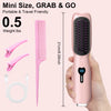 Wetene Wireless Hair Straightening Comb, Portable USB Charging Curling Iron, Electric Styling Comb, Rechargeable Hair Care Tool